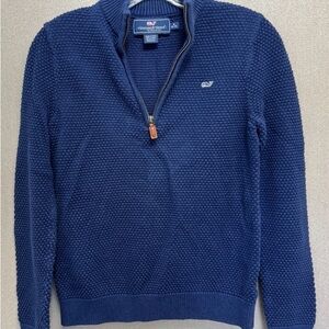 Vineyard Vines Navy 1/4-Zip Blue Sweater Boys